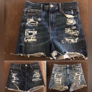 Three pairs of American Eagle Jean Shorts for $65. Barely worn.  All size 8